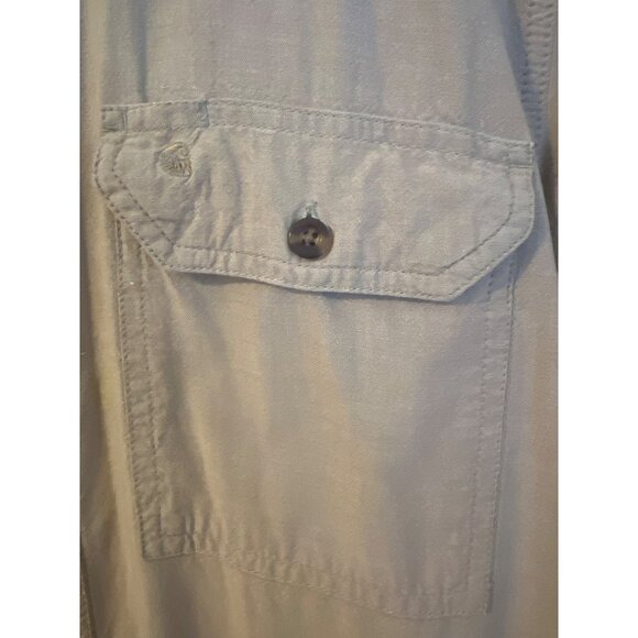 Carhartt Short Sleeve Button-Up Shirt - L Regular - Tan 100% Cotton Workwear - Picture 3 of 9